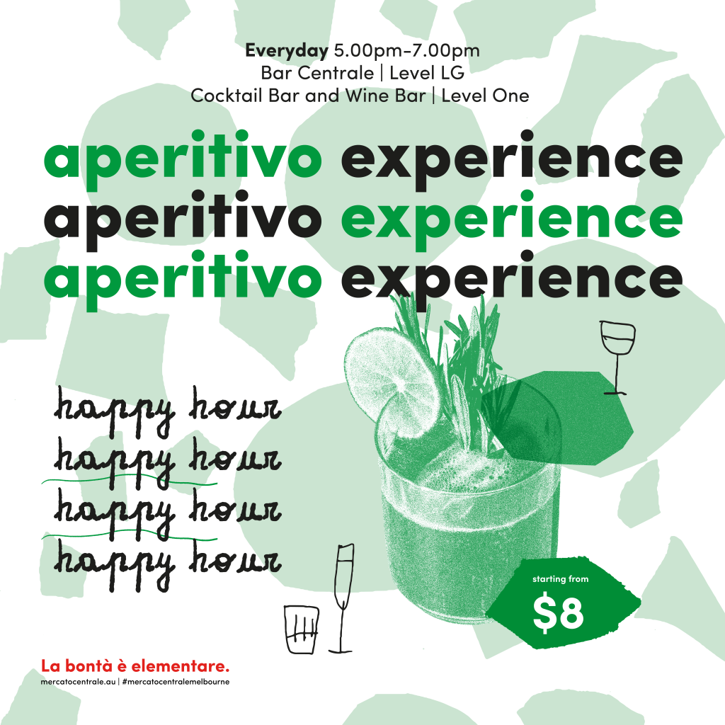 happy hour at il mercato centrale melbourne cbd