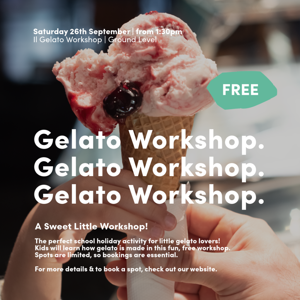 Free Kids Gelato Workshop for school holidays in Melbourne